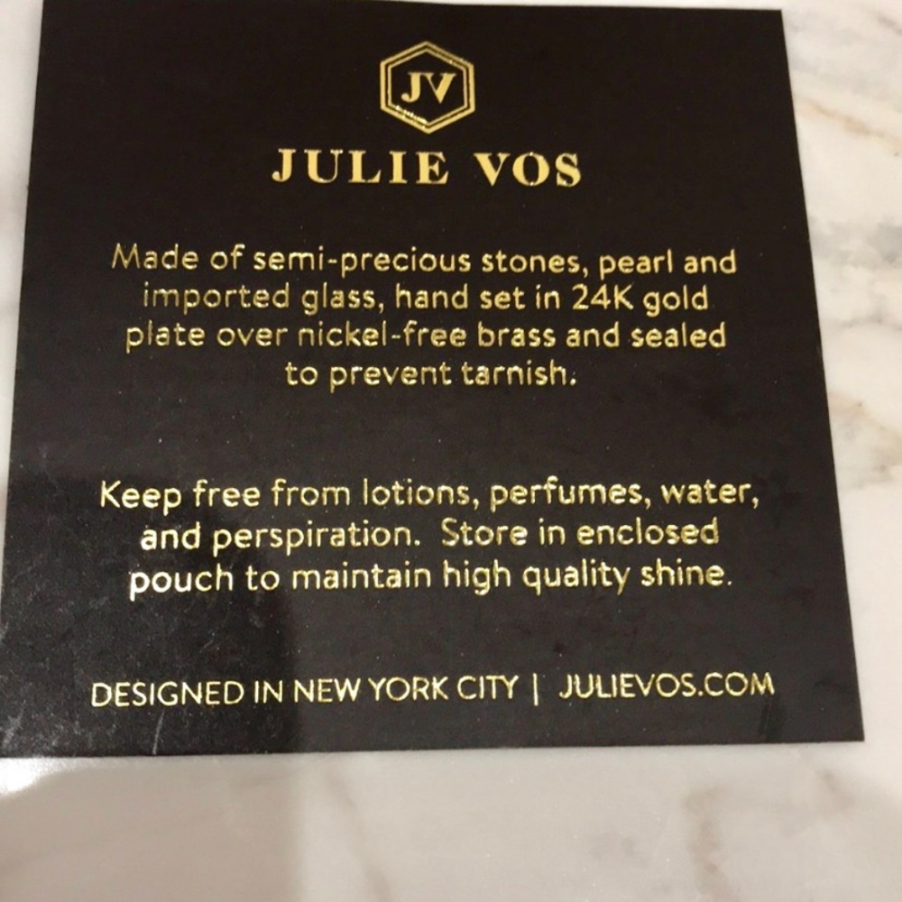 NWT luxury bohemian minimalist Authentic rare Julie Vos Chalcedony bracelet - Picture 7 of 14